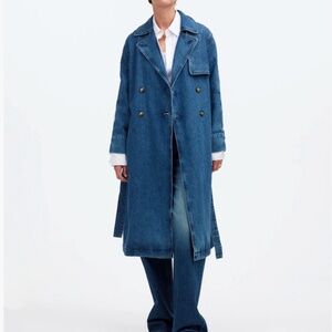 MADEWELL Oversized Denim Trench Coat